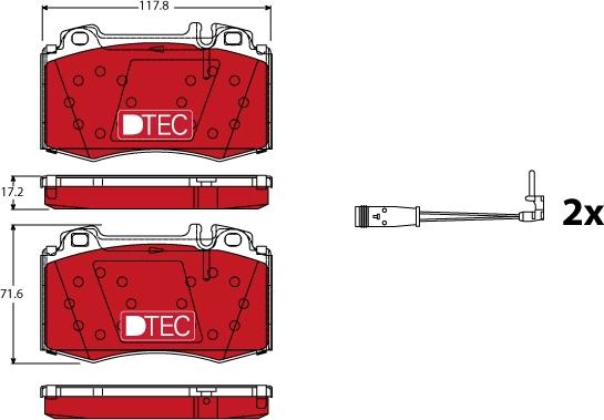 TRW GDB1543DTE - Kit pastiglie freno, Freno a disco autozon.pro