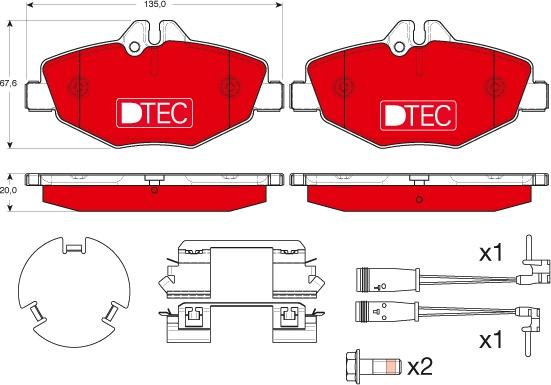 TRW GDB1542DTE - Kit pastiglie freno, Freno a disco autozon.pro