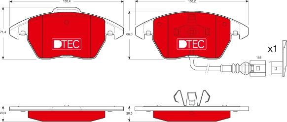 TRW GDB1550DTE - Kit pastiglie freno, Freno a disco autozon.pro