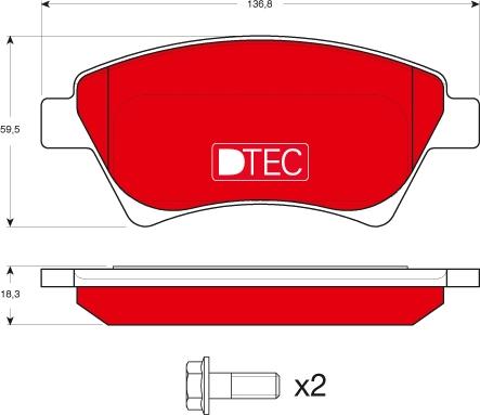 TRW GDB1552DTE - Kit pastiglie freno, Freno a disco autozon.pro