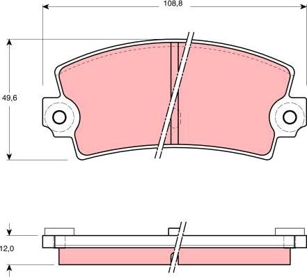 TRW GDB155 - Kit pastiglie freno, Freno a disco autozon.pro