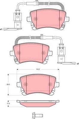 TRW GDB1508 - Kit pastiglie freno, Freno a disco autozon.pro