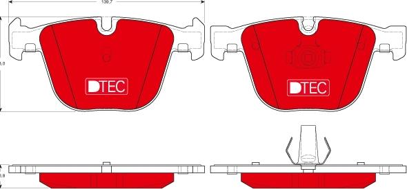 TRW GDB1502DTE - Kit pastiglie freno, Freno a disco autozon.pro