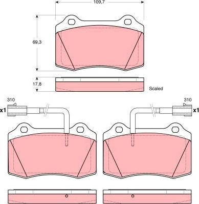 TRW GDB1519 - Kit pastiglie freno, Freno a disco autozon.pro