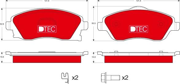 TRW GDB1570DTE - Kit pastiglie freno, Freno a disco autozon.pro