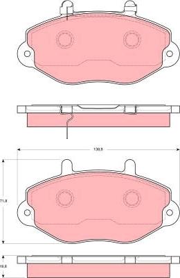 TRW GDB1573 - Kit pastiglie freno, Freno a disco autozon.pro