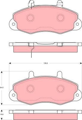 TRW GDB1572 - Kit pastiglie freno, Freno a disco autozon.pro