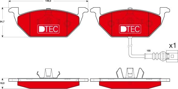 TRW GDB1658DTE - Kit pastiglie freno, Freno a disco autozon.pro