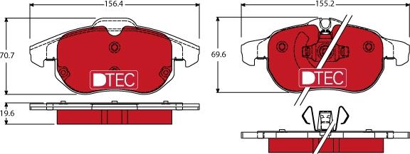 TRW GDB1613DTE - Kit pastiglie freno, Freno a disco autozon.pro