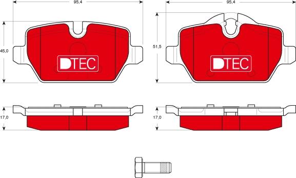 TRW GDB1612DTE - Kit pastiglie freno, Freno a disco autozon.pro