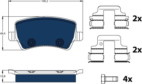 TRW GDB1685BTE - Kit pastiglie freno, Freno a disco autozon.pro