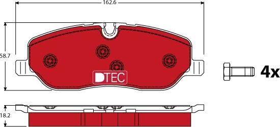 TRW GDB1631DTE - Kit pastiglie freno, Freno a disco autozon.pro