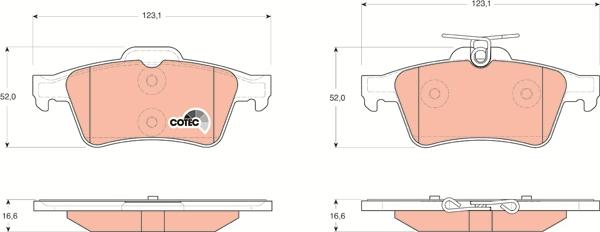 TRW GDB1621DT - Kit pastiglie freno, Freno a disco autozon.pro