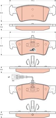 TRW GDB1671 - Kit pastiglie freno, Freno a disco autozon.pro