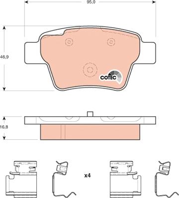 TRW GDB1678 - Kit pastiglie freno, Freno a disco autozon.pro