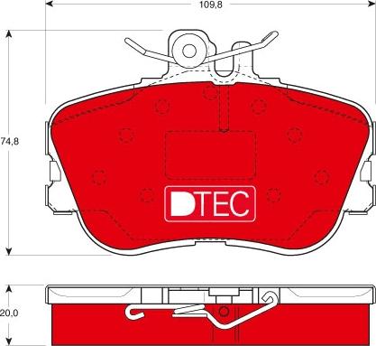 TRW GDB1094DTE - Kit pastiglie freno, Freno a disco autozon.pro