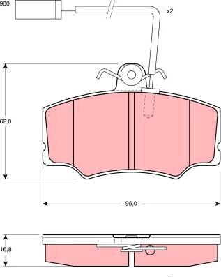 TRW GDB1045 - Kit pastiglie freno, Freno a disco autozon.pro