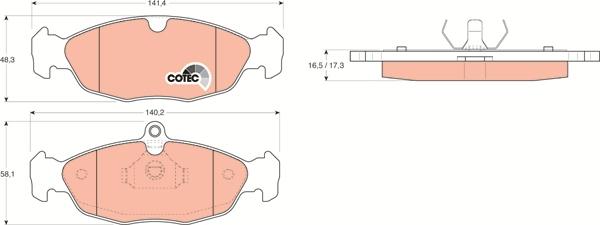 TRW GDB1040AT - Kit pastiglie freno, Freno a disco autozon.pro