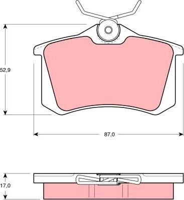 TRW GDB1055 - Kit pastiglie freno, Freno a disco autozon.pro