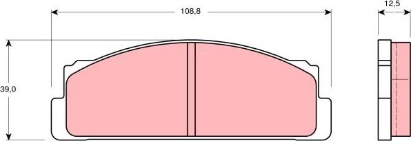 TRW GDB105 - Kit pastiglie freno, Freno a disco autozon.pro