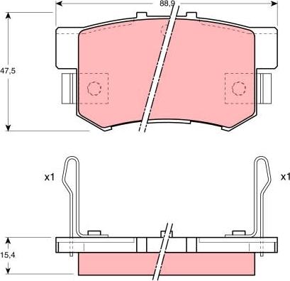 TRW GDB1063 - Kit pastiglie freno, Freno a disco autozon.pro