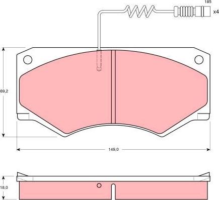 TRW GDB1067 - Kit pastiglie freno, Freno a disco autozon.pro