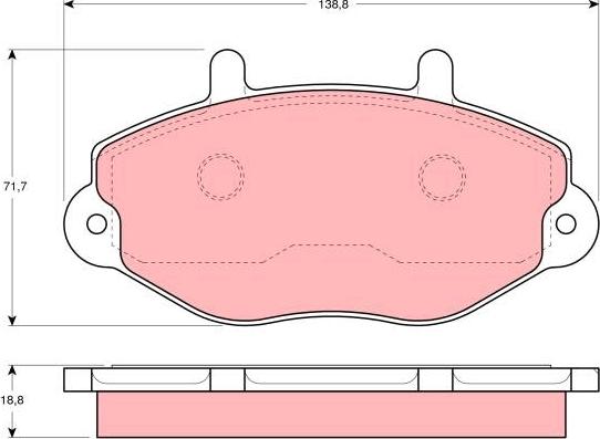 TRW GDB1080 - Kit pastiglie freno, Freno a disco autozon.pro