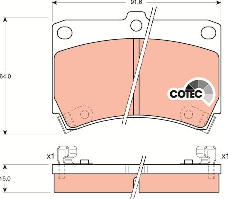 TRW GDB1024DT - Kit pastiglie freno, Freno a disco autozon.pro