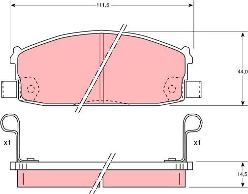 TRW GDB1020 - Kit pastiglie freno, Freno a disco autozon.pro