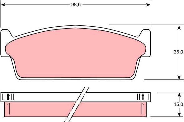 TRW GDB1021 - Kit pastiglie freno, Freno a disco autozon.pro