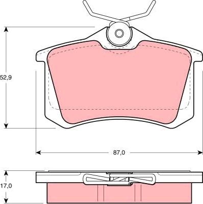 TRW GDB1196 - Kit pastiglie freno, Freno a disco autozon.pro