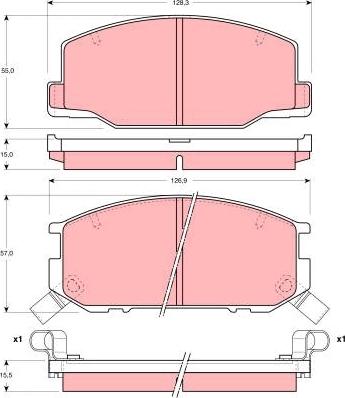 TRW GDB1190DT - Kit pastiglie freno, Freno a disco autozon.pro