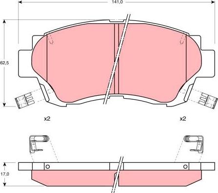 TRW GDB1142DT - Kit pastiglie freno, Freno a disco autozon.pro