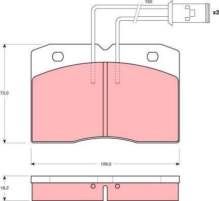 TRW GDB1152 - Kit pastiglie freno, Freno a disco autozon.pro