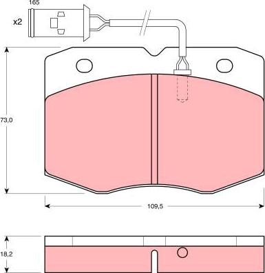 TRW GDB1111 - Kit pastiglie freno, Freno a disco autozon.pro