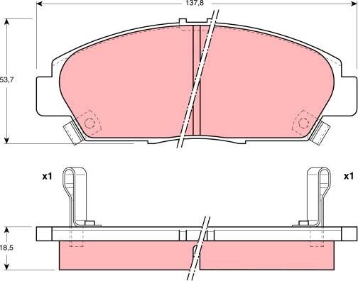 TRW GDB1180 - Kit pastiglie freno, Freno a disco autozon.pro