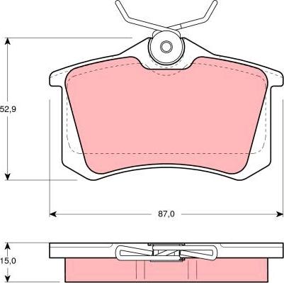 TRW GDB1121 - Kit pastiglie freno, Freno a disco autozon.pro