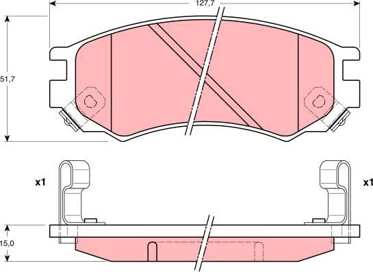 TRW GDB1175 - Kit pastiglie freno, Freno a disco autozon.pro