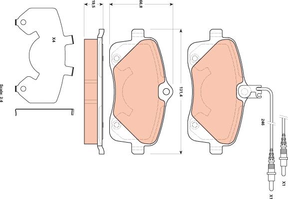 TRW GDB1895 - Kit pastiglie freno, Freno a disco autozon.pro