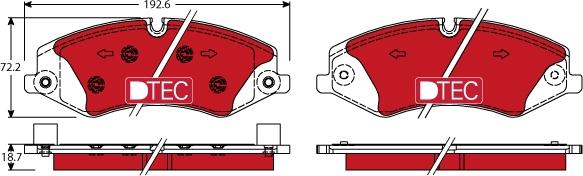 TRW GDB1898DTE - Kit pastiglie freno, Freno a disco autozon.pro