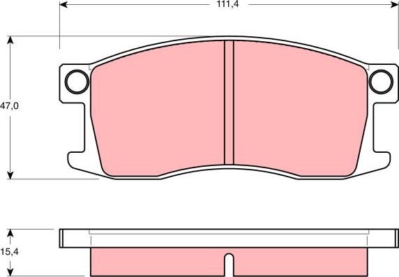 TRW GDB185 - Kit pastiglie freno, Freno a disco autozon.pro