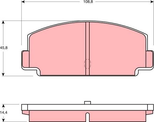 TRW GDB186 - Kit pastiglie freno, Freno a disco autozon.pro