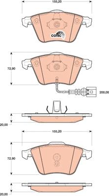 TRW GDB1809 - Kit pastiglie freno, Freno a disco autozon.pro