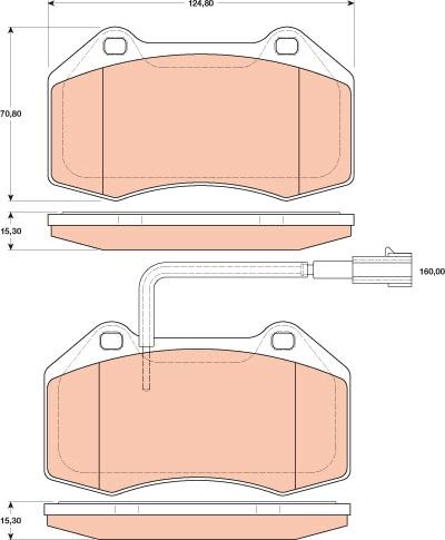 TRW GDB1812 - Kit pastiglie freno, Freno a disco autozon.pro