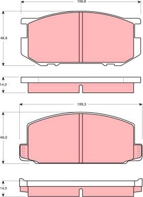 TRW GDB181 - Kit pastiglie freno, Freno a disco autozon.pro