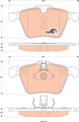 TRW GDB1835 - Kit pastiglie freno, Freno a disco autozon.pro