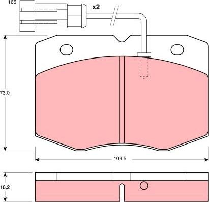 TRW GDB1356 - Kit pastiglie freno, Freno a disco autozon.pro