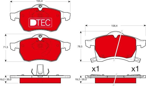 TRW GDB1350DTE - Kit pastiglie freno, Freno a disco autozon.pro