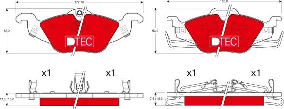 TRW GDB1351DTE - Kit pastiglie freno, Freno a disco autozon.pro