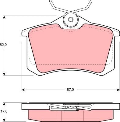 TRW GDB1372 - Kit pastiglie freno, Freno a disco autozon.pro